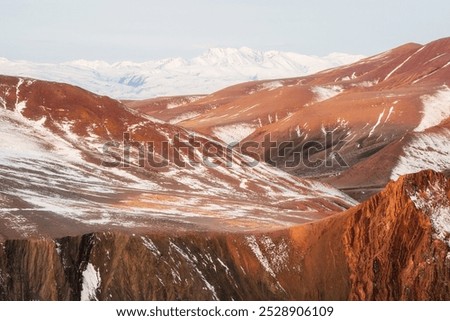 Similar – Image, Stock Photo Amazing sundown in highlands in summer