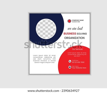 Business square social media banner, web banner template. Corporate Promotional banner for social media post, vector eps 10