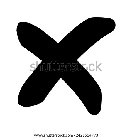 X or deny icon. Cross symbol. False emblem. Close vector icon. Delete symbol. Modern, simple, flat, line cancel icon vector illustration for website, mobile application, business presentation