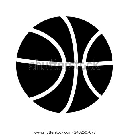Basketball ball icon. Filled basketball ball isolated on white background. Vector EPS 10