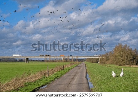 Similar – Foto Bild Spaziergang auf dem Deich