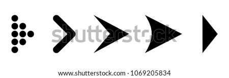 Set arrow icon. Different black arrows sign. Elements for business infographic – vector