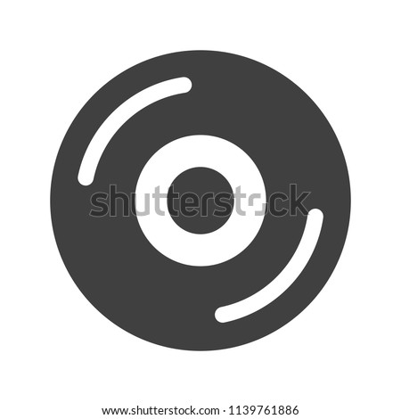 CD, DVD or blu-ray optical laser disc flat icon for apps and websites, compact disc icon - stock vector