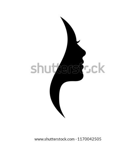 Beautiful silhouette hair girl, salon logo – stock vector