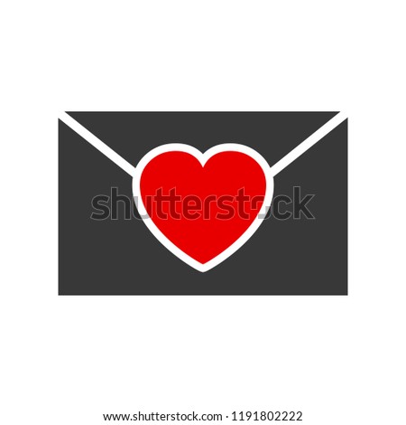 Love letter icon - stock vector