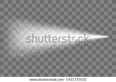Water spray mist of atomizer or smoke, paint dust particles. Modern spray effect on transparent background – stock vector
