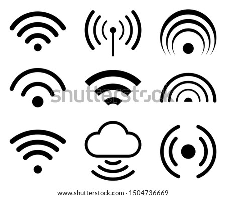 Wifi internet icons sign set – stock vector