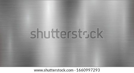 Silver background and foil texture, shiny and metal steel gradient template. Brushed stainless steel pattern – for stock