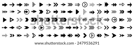 Arrows big black set icons, arrow icon, modern simple arrows, arrow vector collection cursor
