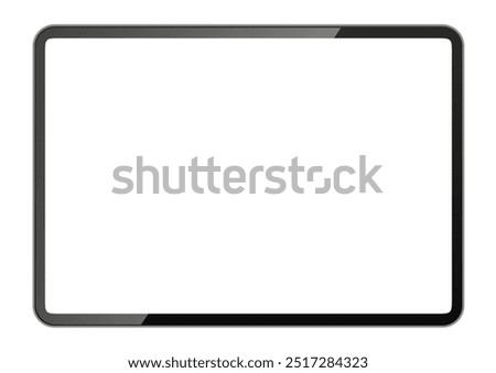 Tablet computer mockup with empty touch screen