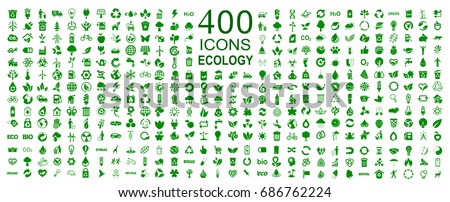 Set of 400 ecology icons – stock vector