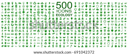 Set of 500 ecology icons – stock vector Foto stock © 