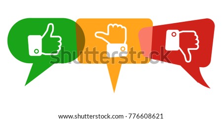 Meeting, valuation thumbs - stock vector