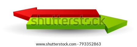 Arrow up and down – stock vector
