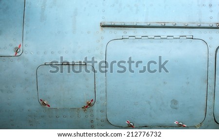 Dirty detailed texture of old fighter body