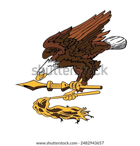 American Samoa Eagle. vector icon 