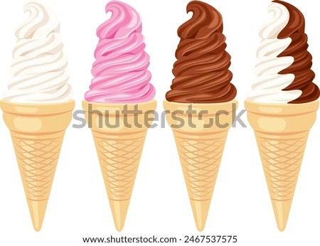 This is an illustration of soft-serve ice cream