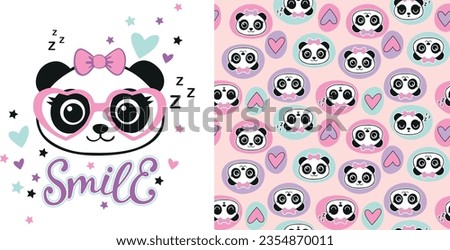 cute panda bear graphic tees for gir design