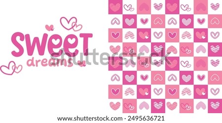 cute girl sweet dream graphic design patterns
