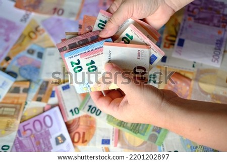 Similar – Image, Stock Photo Got a euro? Concept poverty, begging, begging and borrowing money.