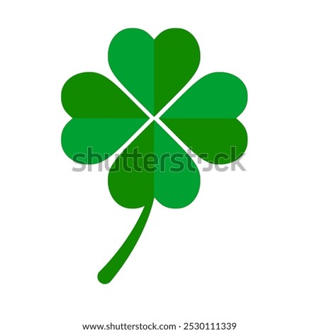 Leaf clover icon. Green clover icon on white background. Vector icon.