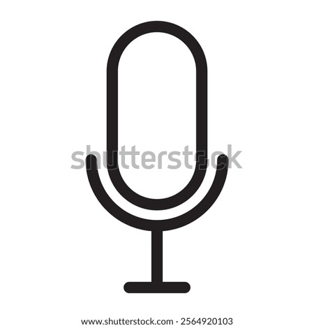 Microphone vector icon set. Microphones audio podcast vector icons. Microphone - Illustration Icons.