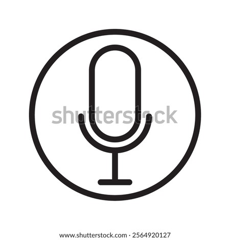 Microphone vector icon set. Microphones audio podcast vector icons. Microphone - Illustration Icons.