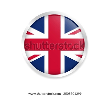 Flag of United Kingdom. Round flag. Flag icon. circle flag icon logo vector illustration eps