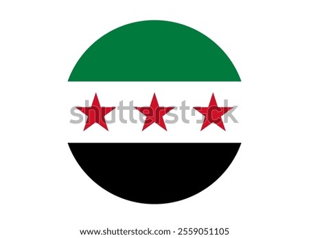 Syria Flag icon. Round flag of syria icon design, vector illustration