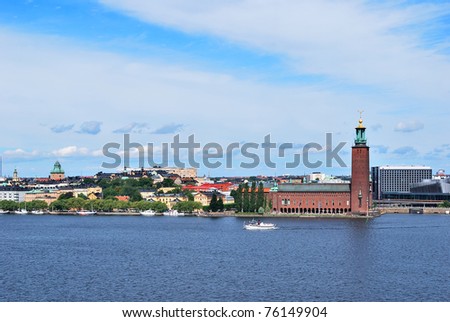 Stockholm, Sweden. Island Kungsholmen and the City Hall