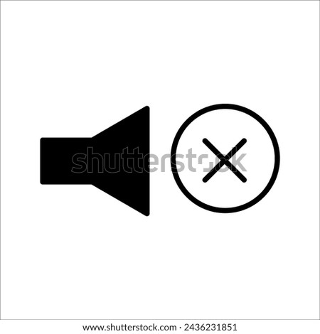 Audio speaker volume or music speaker volume in flat vector icon for apps and websites