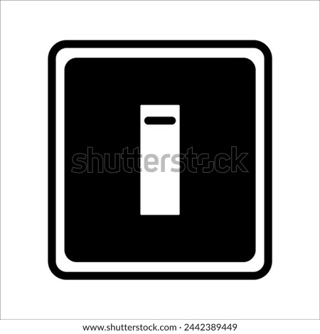 Electric switch line icon. Power off linear style sign for mobile concept and web design. Toggle switch off position outline vector icon. Symbol, logo illustration. Pixel perfect vector graphics