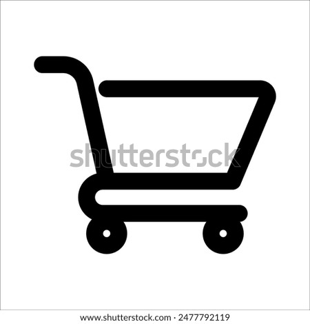 Shopping Cart Icon Vector, Shopping Trolley Icon, Shopping Cart Logo, Container For Goods And Products, Economics Symbol Design Elements, Basket.