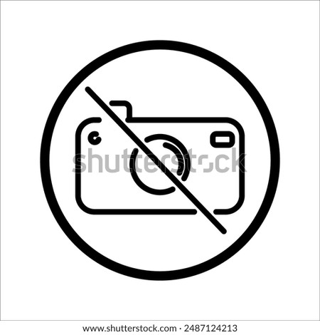 No Camera Icon Vector Symbol Design Illustration