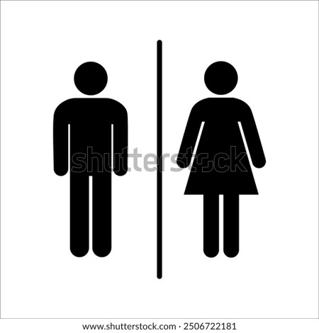 Girls and boys restroom sign. men and women restroom icon. toilet icon sign symbol. vector illustration.