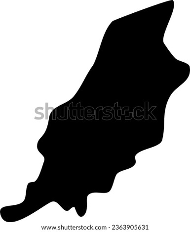 Map of the Isle of Mann with a Black Fill