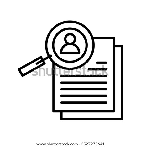 stack of cv documents paper files icon. talent search symbol, profile or resume icon, vector Illustration