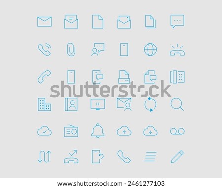 Contac icon set. Communication Icons Set vector