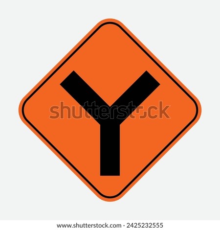 vector temporary Y intersection sign