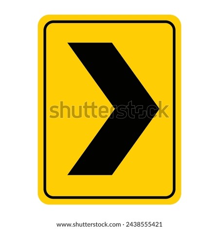 vector sharp curve to right sign