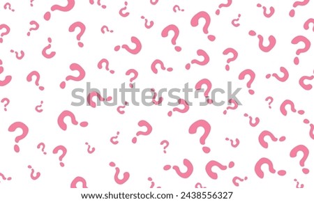 vector pink question marks pattern on white background