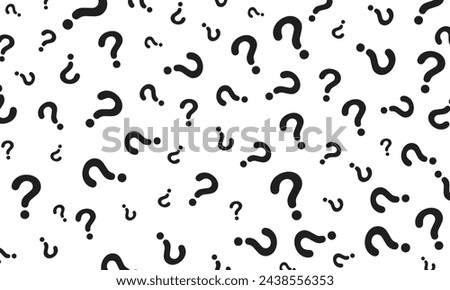 vector black question marks on white background