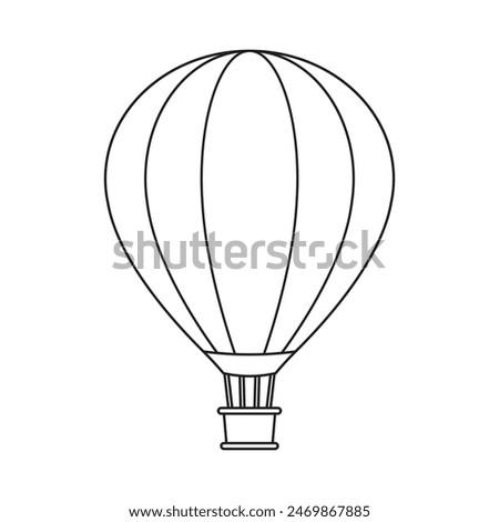 Vector Air Ballon Outline Style