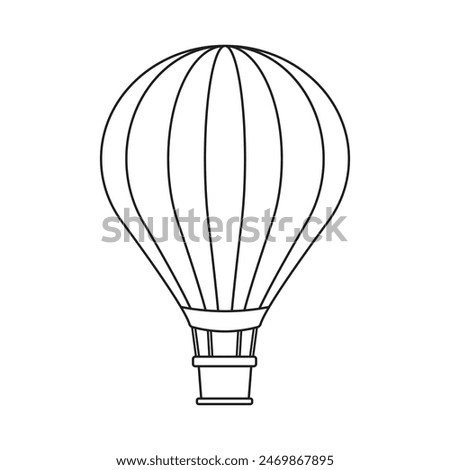 Vector Air Ballon Outline Style