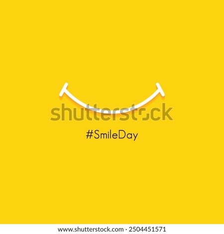 Vector World Smile Day On Yellow Background