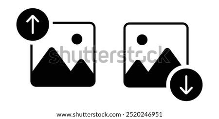 Vector Pictures Upload And Download Icon Set