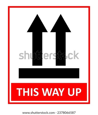 this way up label vector