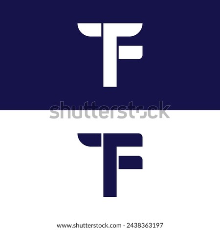 modern tf latter logo design