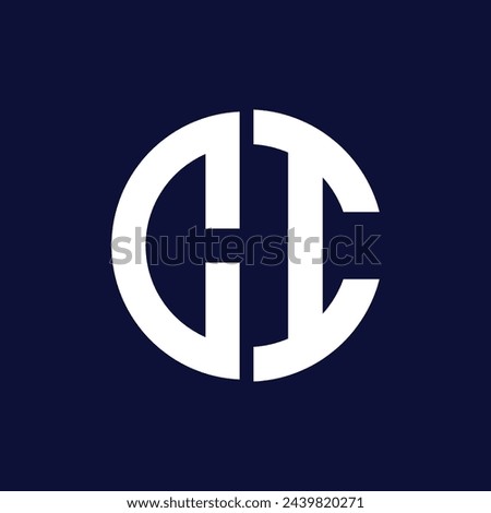modern ci circle logo design