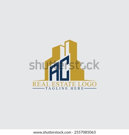 Modern Real Estate Logo Design with Building Silhouettes